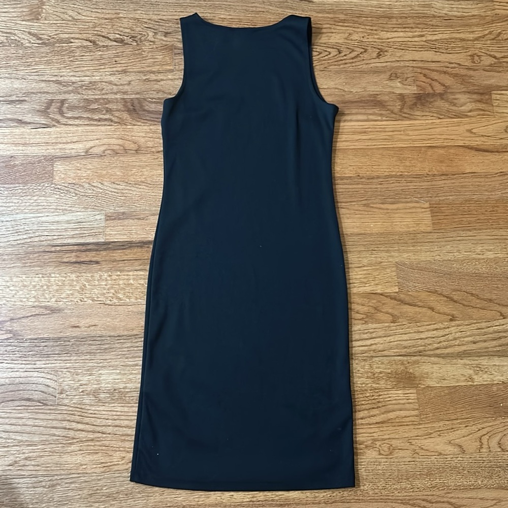 Forever 21 Black Stretchy Bodycon Midi Dress size Medium - Picture 7 of 10